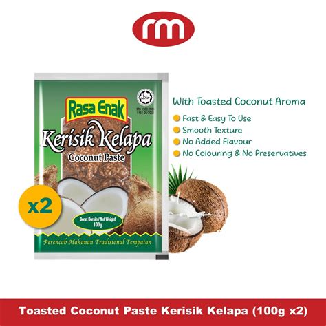 Rasa Enak Toasted Coconut Paste Kerisik Kelapa G X Shopee Malaysia