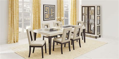 Savona Ivory 7 Pc Rectangle Dining Room With Open Back Chairs