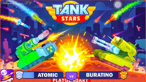 TANK STARS ATOMIC TANK VS BURATINO TANK TANK GAME MOBILE GAMEPLAY