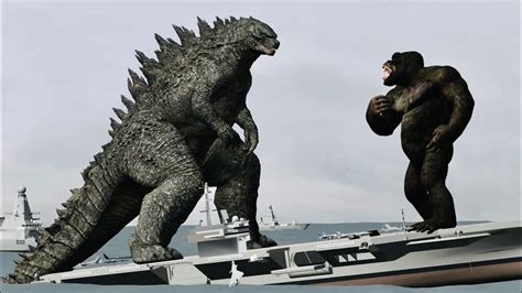 [blender] Animation Godzilla Vs Kong Aircraft Carrier Short Test