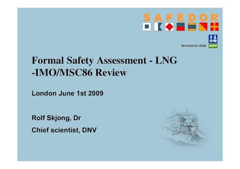 Pdf Formal Safety Assessment Lng Imo Msc Reviewformal Safety