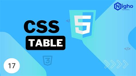 How To Style Html Tables Using Css Youtube