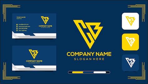 Logotipo Vektor Cb Monograma Vetor Premium