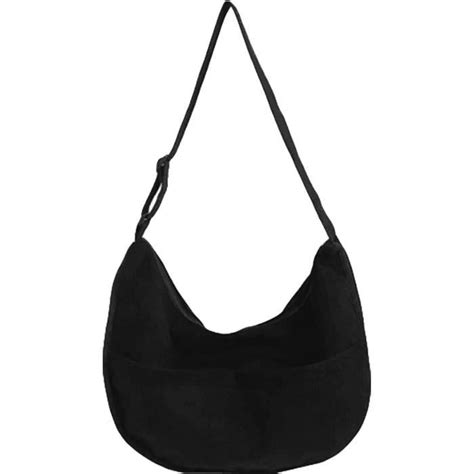 Femmes Velours Côtelé Hobo Sac Grande Capacité Cartable Sac À