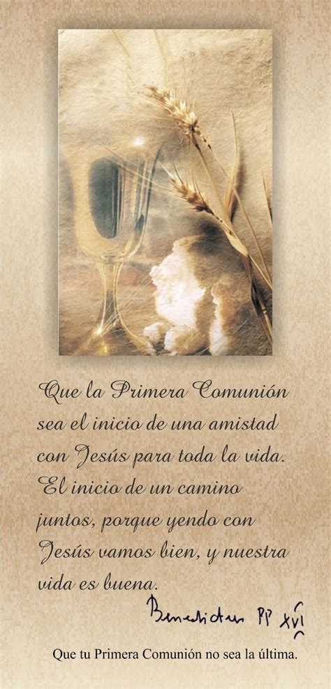 Tarjetas Y Oraciones Catolicas Mi Primera Comuni N