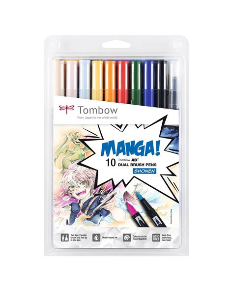 Feutres Abt Brush Dual Set De Manga Shonen Tombow