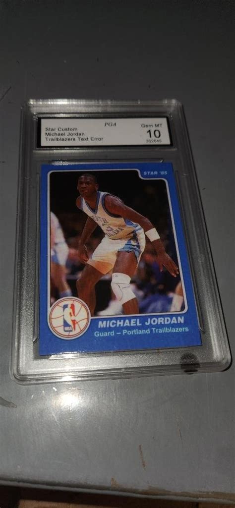 Star Michael Jordan Error Rookie Basketball Card Graded Gem Mint