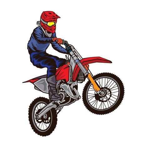 Motocross Enduro Climb Illustration Perfect For T Shirt Design And