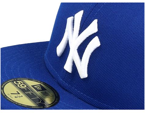 New York Yankees Mlb Basic 59fifty Royalwhite 59fifty Fitted New Era