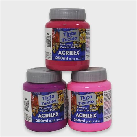 Tinta Para Tecido Fosca Acrilex Cores Quentes 250 Ml 04125 Submarino