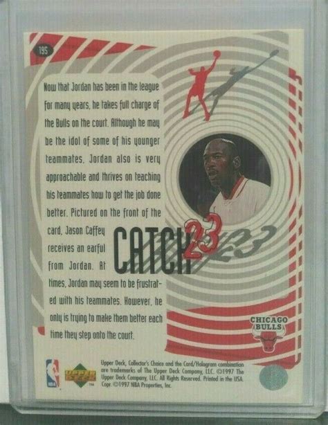 Michael Jordan Upper Deck Collector S Choice Catch Card