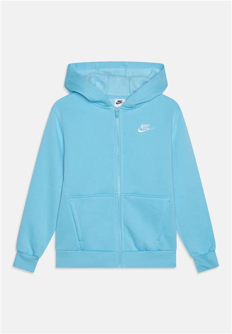 Nike Sportswear Club Unisex Sweat Zippé Aquarius Blue White Bleu