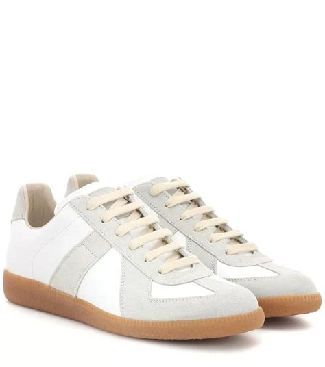 Maison Margiela Replica Leather And Suede Sneakers Casual Sneakers