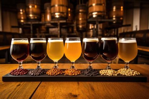 Una Selecci N De Diferentes Cervezas Agrupadas Y Preparadas Para La