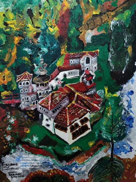 A Memorable Gift Of Original Hand Painting Of Turelbaach Castle