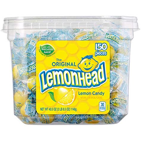 Lemonhead Lemon Hard Bulk Candy 150 Count Tub 25 Lbs Sweet Sour