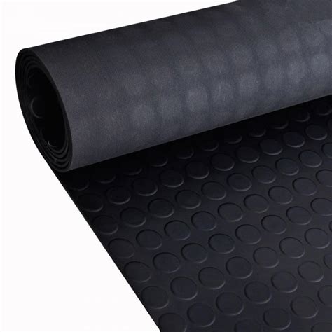 Round Stud Rubber Mat 3mm Thick Anti-skid Round Stud Rubber Floor Matting 1m x 1m