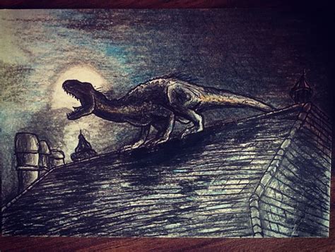 Again Drawing Cards With The Scenes Indoraptor Sketchcards