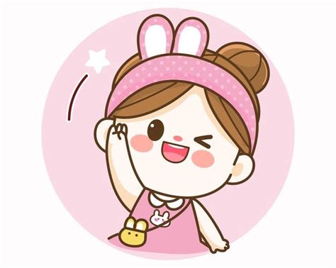 Free Vector Cheerful Cute Girl Greeting With Namaste Cartoon Art