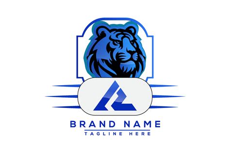 AI Tiger logo Blue Design. Vector logo design for business. 36002282 ...