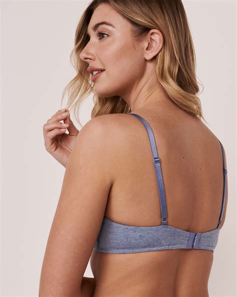 Lightly Lined Wireless Modal Bra Blue Mix La Vie En Rose