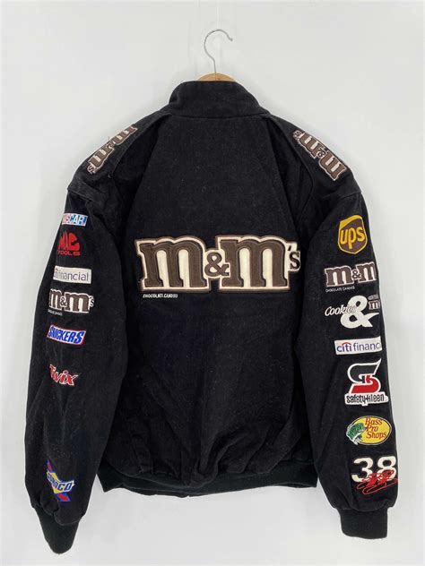 Black Vintage NASCAR M Ms Racing Jacket Maker Of Jacket