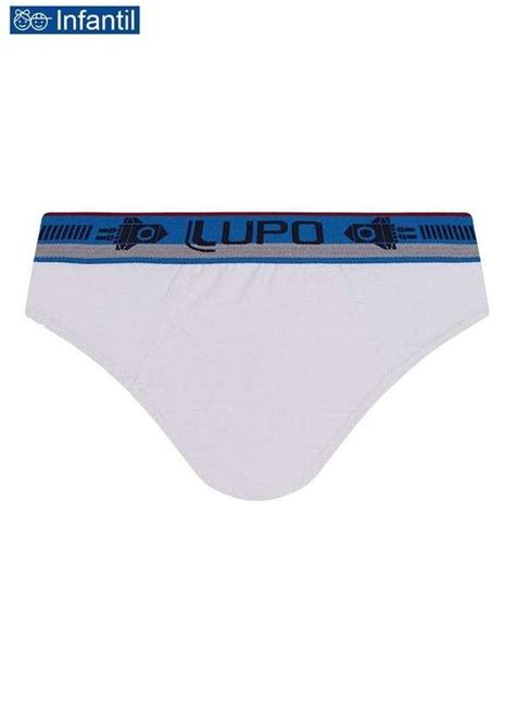 Cueca Infantil Slip Lupinho 361 001 1110 Branco Meias Sao Jorge