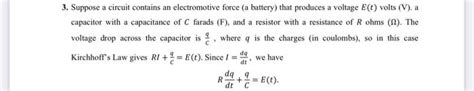 3 Suppose A Circuit Contains An Electromotive Force