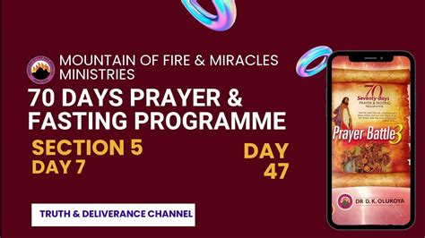 Day Section Day Mfm Days Prayer Fasting Prayers From