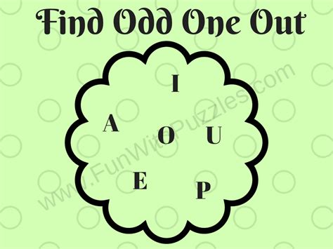 Odd One Out Fun Letters Quiz For Kids Fun With Puzzles