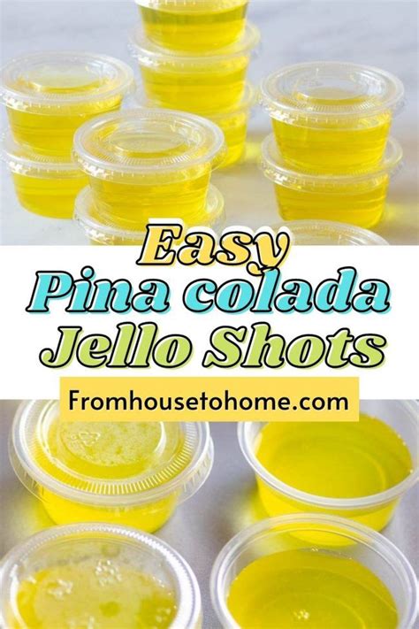 Made With Malibu Rum And Pineapple Jello These Easy Pina Colada Jello