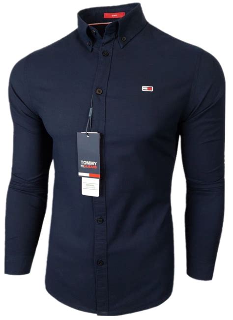 Koszula M Ska Tommy Hilfiger Slim Fit Granatowa Xxl Erli Pl