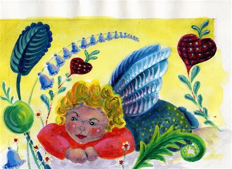 Garden Cherub Folk Art E-Pattern. This cherub was just fun to paint. 0 ...