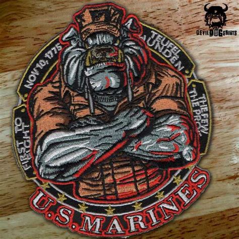 Marine Corps Teufelhunden Devil Dog Military Patch Devildogshirts