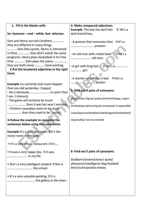 9th Form Revision Module N1 ESL Worksheet By Aymenessess