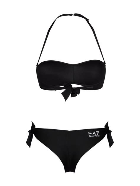 Ea7 Emporio Armani Bikini Con Cuello Halter Negro FARFETCH MX