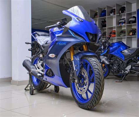 Motorcycles In The Showroom Yamaha Shop Yamaha R15 V4 Motorcycle