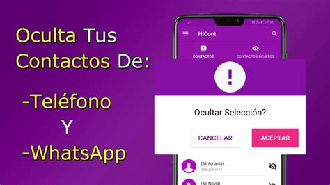 Oculta tus contactos de whatsapp y de teléfono con esta aplicación