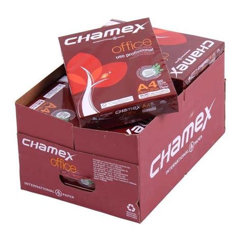 Caixa de Papel Sulfite A4 Chamex 5000 Folhas 75G M²