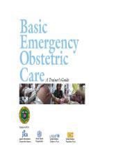 Bemoc Guide Pdf Basic Emergency Obstetric Care A Trainer S Guide