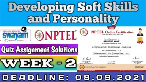 Developing Soft Skills And Personality Nptel Week 2 Assignment 2