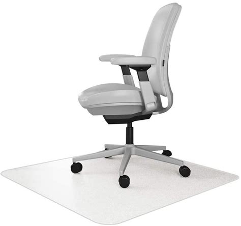 Resilia Office Desk Chair Mat For Carpet With Grippers Clear 36