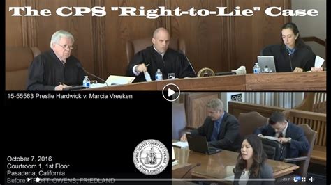 The CPS Right To Lie Case October 7 2016 Pasadena California