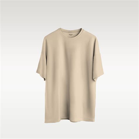 Camel Basic Oversized T Shirt Bofrike