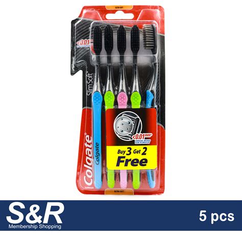 Colgate Slim Soft Charcoal Ultra Soft Toothbrush 5 Pcs Lazada Ph