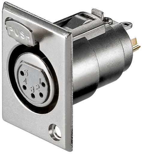 XLR 5EB: XLR panel socket, 5-pin with lock at reichelt elektronik