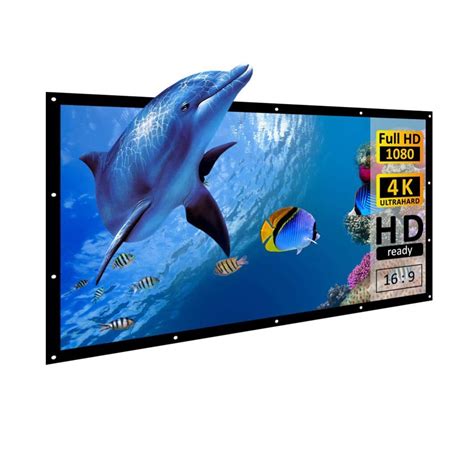 Salange Outdoor Simple Portable Screen 16:9 Travel Front & Rear ...