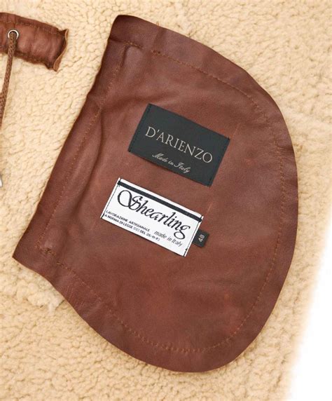 Cappotto Shearling Da Uomo Color Cuoio D Arienzo