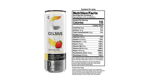 Celsius Sparkling Strawberry Lemonade Energy Drink Cans Fl Oz X