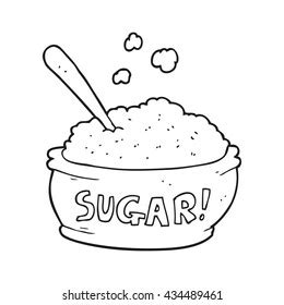 Freehand Drawn Black White Cartoon Sugar Stock Vector Royalty Free